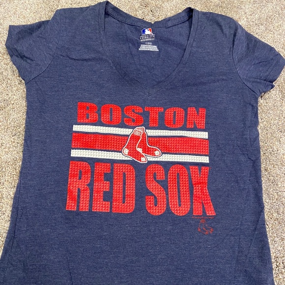 MAJOR LEAGUE BASEBALL BOSTON RED SOX T-SHIRT LADIES L - Picture 1 of 2